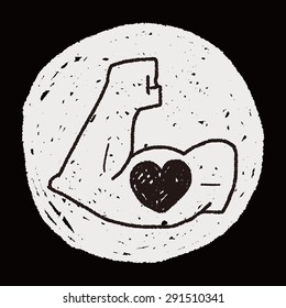 Strong muscle doodle