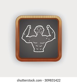 Strong muscle doodle