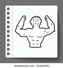 Strong muscle doodle