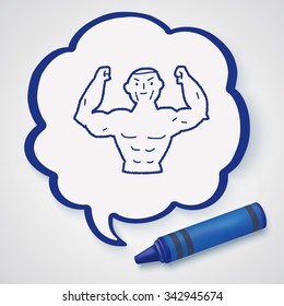 Strong muscle doodle
