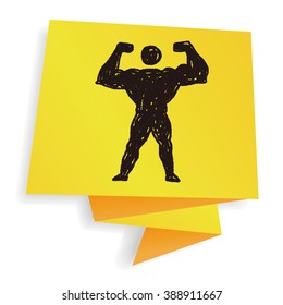 Strong muscle doodle