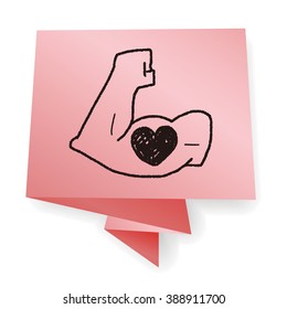 Strong muscle doodle