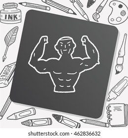 Strong muscle doodle