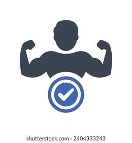 Strong Muscle Icon, Vector Graphics