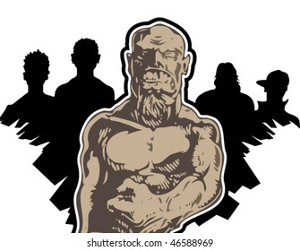 Strong muscle man