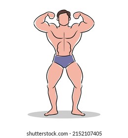 Strong Muscle Man Vector illustration