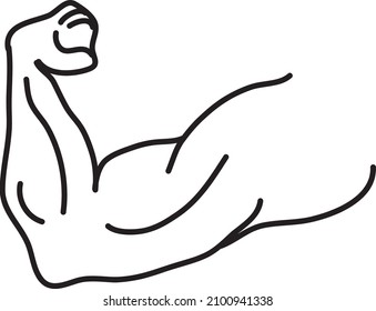 Strong muscular arms vector icon.eps