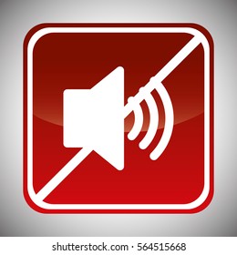 strong noises forbidden icon image vector illustration design 