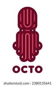 strong octopus filled outline logo