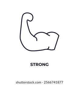 strong outline icon. Linear vector from medical concept. Thin line strong icon isolated on white background