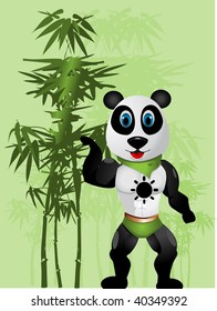  strong panda illustration