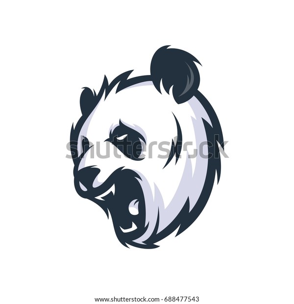 Strong Panda Vector Logoicon Mascot Illustration Stock Vector Royalty Free