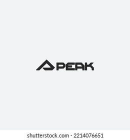 Strong Peak Logo With Mountain Shaped Letter P