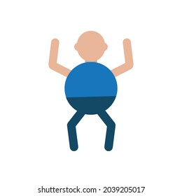 strong person avatar on white background
