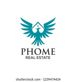 Strong Phoenix for Real Estate or Home Logo with Vector File