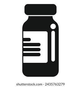 Strong potion immune icon simple vector. Supplement healthcare. Microscope vaccination