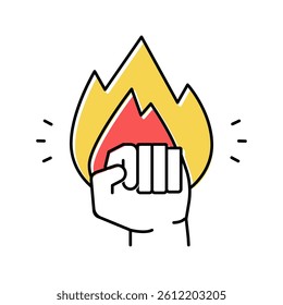 strong power businessman color icon vector. strong power businessman sign. isolated symbol illustration
