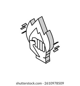 strong power businessman isometric icon vector. strong power businessman sign. isolated symbol illustration