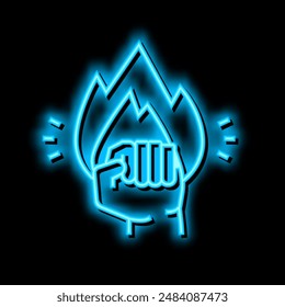 strong power businessman neon light sign vector. strong power businessman illustration