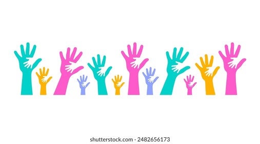 strong power hand rising vector design. vector illustration