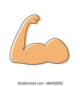 strong power muscle arm biceps icon
