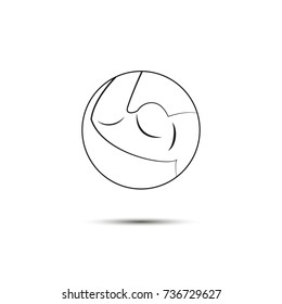 Strong power, muscle arms vector icon