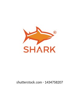 strong, powerful, bold and modern shark illustration inspiration logo design 
