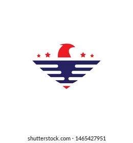 strong and powerful hawk eagle logo design vector icon illustration inspiration
