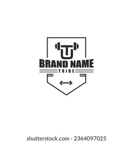 Strong powerful modern logo design for fitness brand, gym, military training and body fitness trainer.