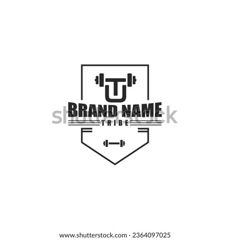 Strong powerful modern logo design for fitness brand, gym, military training and body fitness trainer.