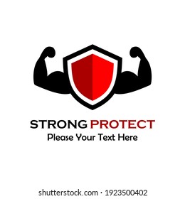 Strong protect logo template illustration
