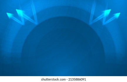 Strong protective field in a futuristic style. Layers of radiation protection. Dome vector illustration