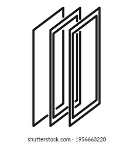 Strong protective glass icon. Outline Strong protective glass vector icon for web design isolated on white background