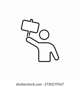 strong protest icon sign vector