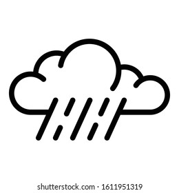 Strong rain cloud icon. Outline strong rain cloud vector icon for web design isolated on white background