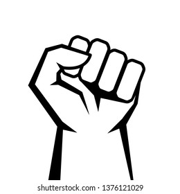 Strong Raised Fist Vector Illustration Isolated Stock Vector (Royalty ...