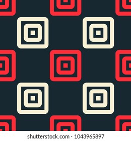 Strong rectangular seamless pattern. Strict line geometric pattern for your design.