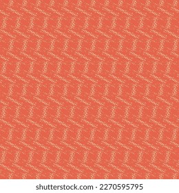 Strong red cloth with broken stripes. Decorative background and a pattern consisting of several zigzags. Textile design for curtains, tablecloths or napkins. Wallpaper texture. Abstract vector.