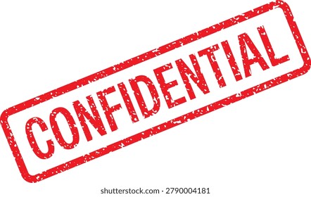 A strong red stamp clearly labels documents or communications as CONFIDENTIAL, emphasizing the need for strict privacy and secrecy.