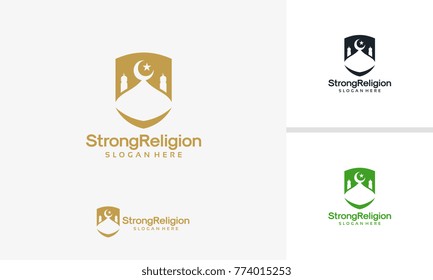 Strong Religion logo designs vector