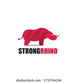 Strong Rhino Logo Vector and Animal