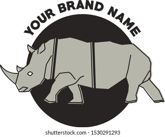 Strong Rhino Logo Vector Design