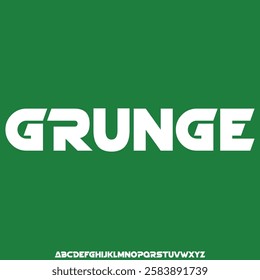Strong sans serif display font vector with grunge texture