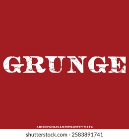 Strong sans serif display font vector with grunge texture