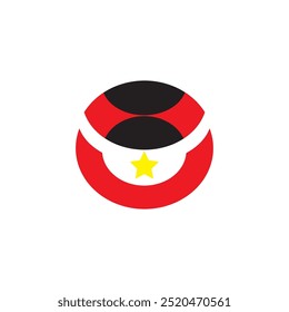 um logotipo de escudo forte que tem o poder de uma estrela