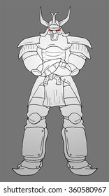 strong shogun hand draw