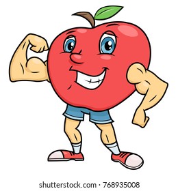 Strong smiling apple