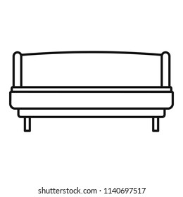 Strong sofa icon. Outline illustration of strong sofa vector icon for web design isolated on white background