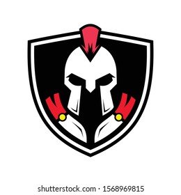 strong sparta shield for protection vector illustration design