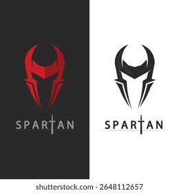 Strong Spartan Warrior Helmet Vector Icon Design for Ancient Battle Logo Concept